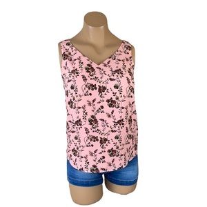 Versona Pink Floral Tank Top Blouse (Extra Small)